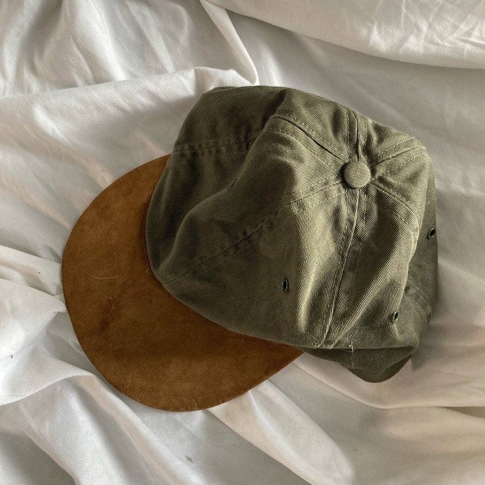 Olive and Brown Men's Cap